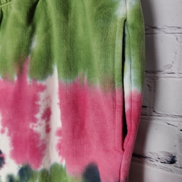 Sandrine Rose X Free People Tie Dye Sweatpants Green Pink Blue Size Large - Picture 6 of 6